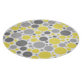 Planche À Découper Bulles grises et jaunes modernes (Coin)