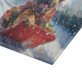 Planche À Découper Bullmastiff Chien dans la corniche Laissez-le neig (Coin)
