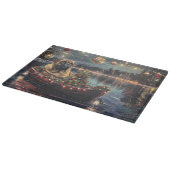 Planche À Découper Bullmastiff Noël Festive Voyage (Coin)