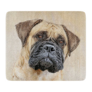 Planche À Découper Bullmastiff Peinture - Joli chien d'origine art