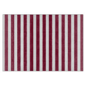 Planche À Découper Burgundy et blanc rayures de bonbons (Devant)
