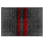 Planche À Découper Burgundy Red Carbon Fibres Stripes (Devant)