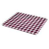Planche À Découper Burgundy White Checker Diamond Pattern (Coin)