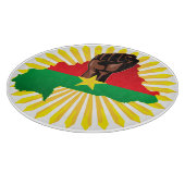 Planche À Découper Burkina Faso Carte, drapeau et première révolution (Coin)