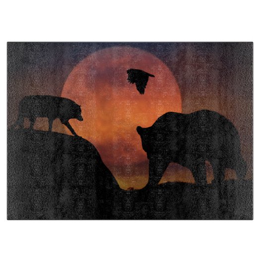 Planche À Découper Buse de loup et planche de coupe d'ours (Devant)