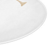 Planche À Découper C Monogramme Floral Personnalisé (Coin)