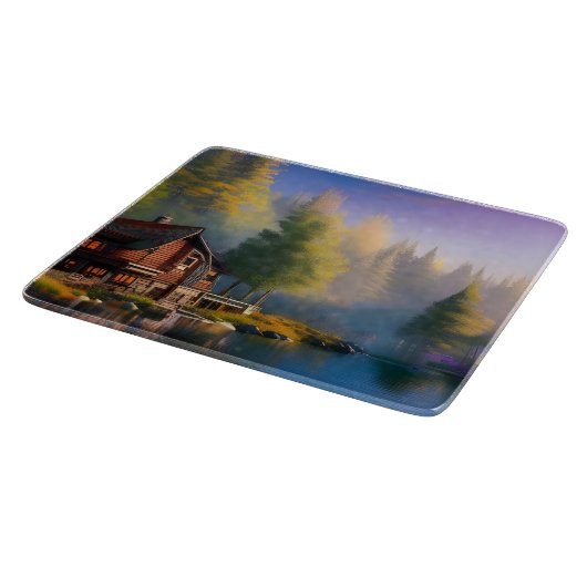 Planche À Découper Cabine de journal sur l'eau (Coin)