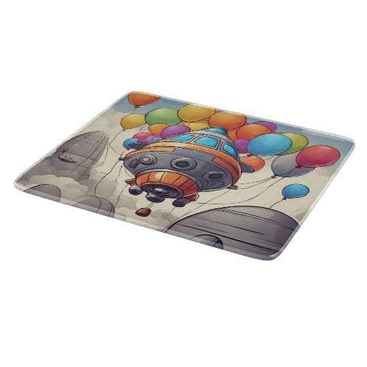 Planche À Découper Cabines spatiales avec ballons (Coin)