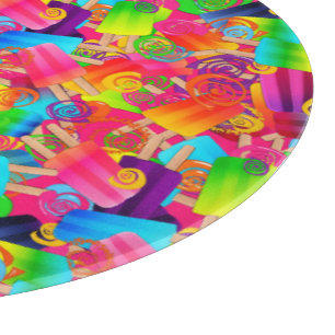 Planche À Découper Câble CKC Swirls-Pink-12in table ronde