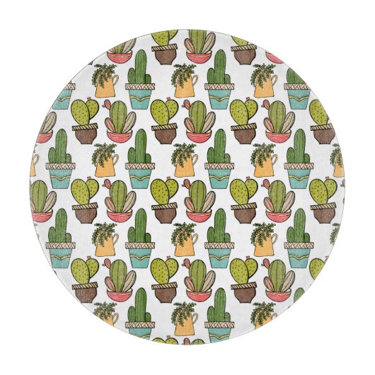 Planche À Découper Cactus Intérieur Et Succulents Dans Les Motifs De (Devant)
