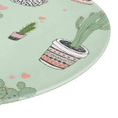 Planche À Découper Cactus Love : Joli Motif de dessin animé. (Coin)