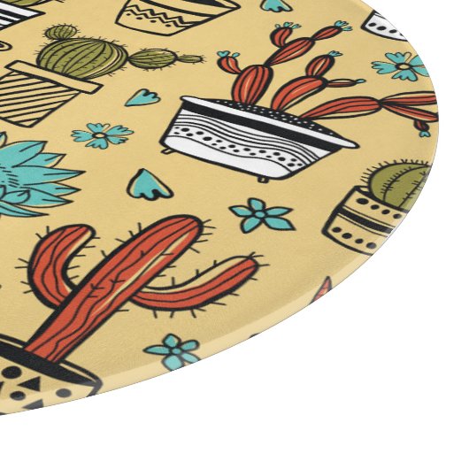 Planche À Découper Cactus Succulent : Esquisse tirée à la main (Coin)