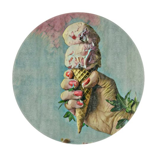 Planche À Découper Cadeau amoureux de crème glacée (Devant)