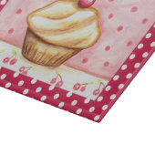 Planche à découper cadeau de cuisine Cupcake Ceris (Coin)