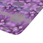 Planche À Découper Cadeau de Nom Floral Violet - Fleur personnalisabl (Coin)