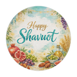 Planche À Découper Cadeau joyeux Shavuot, Fête des Semaines, Fête jui