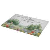 Planche À Découper Cadeau Mariage fleur sauvage (Coin)