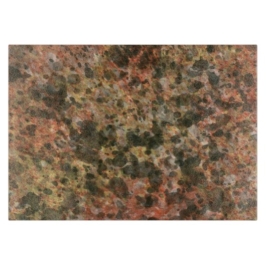Planche à découper cadeau motif marbre marron (Devant)