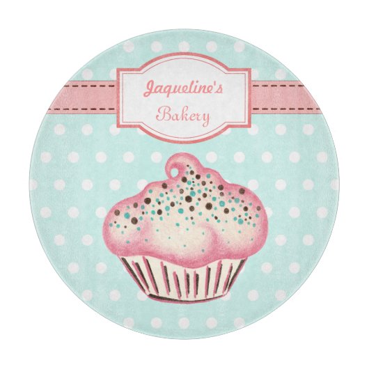 Planche À Découper Cadeau personnalisé de cuisine Cupcake (Devant)
