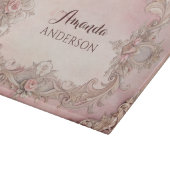 Planche À Découper Cadre antique découpage grunge rose (Coin)