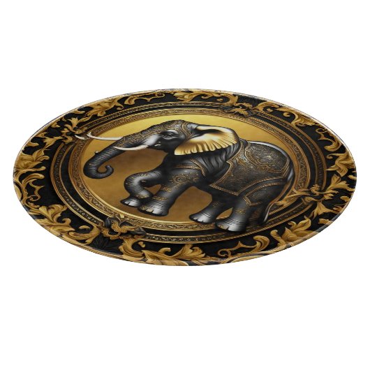 Planche À Découper Cadre ornemental en or éléphant (Coin)
