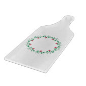 Planche À Découper Cadre rond fleuri avec fleurs roses (Coin)