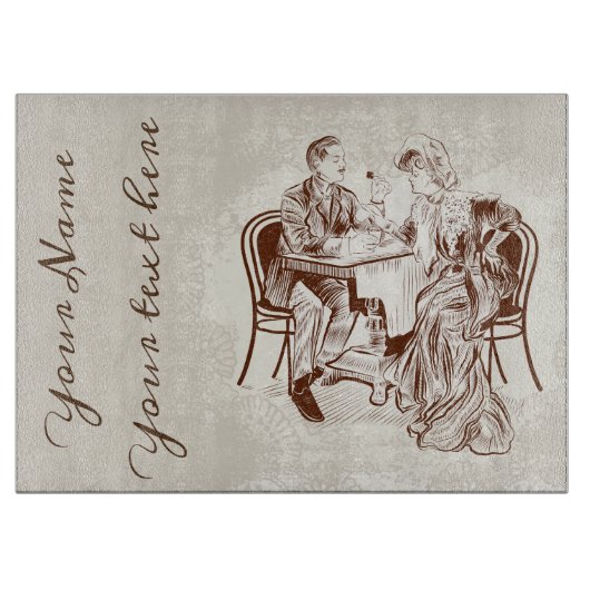 Planche À Découper café et amour (Devant)