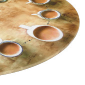 Planche À Découper Café tasse café horloge temps rustique (Coin)