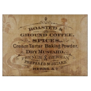 Planche À Découper Café vintage et épices Rustique et élégant