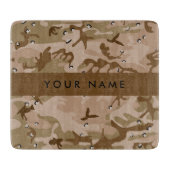 Planche À Découper Cailloux de camouflage du désert, Votre nom, Perso (Devant)