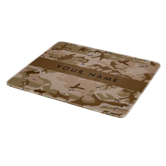 Planche À Découper Cailloux de camouflage du désert, Votre nom, Perso (Coin)