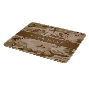 Planche À Découper Cailloux de camouflage du désert, Votre nom, Perso
