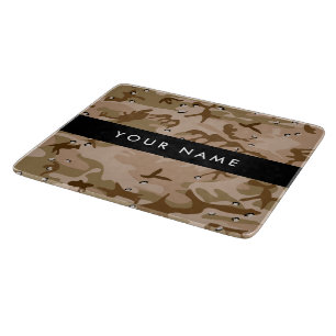Planche À Découper Cailloux de camouflage du désert, Votre nom, Perso