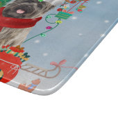 Planche À Découper Cairn Terrier Chien en neige avec cadeaux de Noël (Coin)