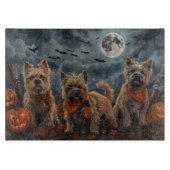 Planche À Découper Cairn Terrier Halloween Éffrayant (Devant)