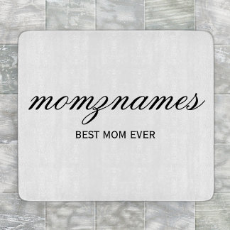 Planche À Découper Calligraphie de nom personnalisée Meilleure Maman