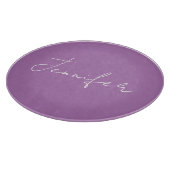 Planche À Découper Calligraphie Élégant Lavande Plain Nom simple (Coin)