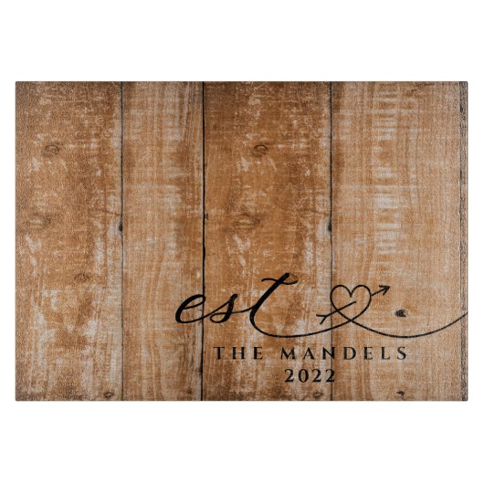 Planche À Découper Calligraphie Moderne Personnalisée (Devant)