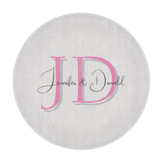 Planche À Découper Calligraphie monogramme de script classique tendan (Devant)