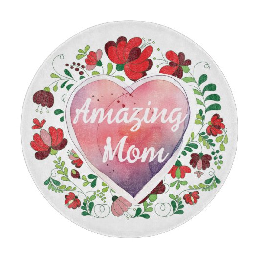 Planche À Découper Calligraphie Script Extraordinaire Maman, Fête des (Devant)