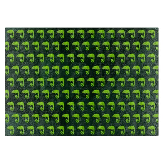 Planche À Découper Caméléon vert mignon (Devant)