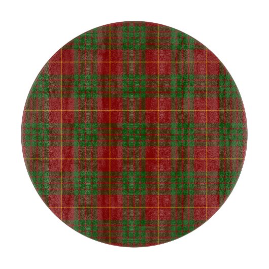 Planche À Découper Cameron tartan rouge vert plaid (Devant)
