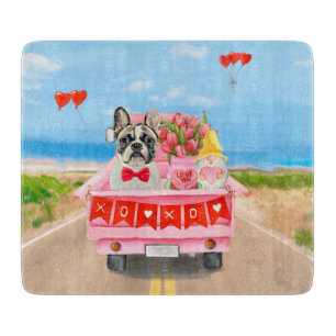 Planche À Découper Camion de la Saint-Valentin pour Bouledogue França