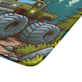 Planche À Découper Camion Monster Vert dans la forêt (Coin)