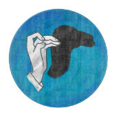 Planche À Découper Camion Ombre Sur Bleu (Devant)