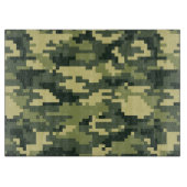 Planche À Découper Camouflage numérique en bois à 8 bits / Camo (Devant)
