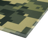 Planche À Découper Camouflage numérique en bois à 8 bits / Camo (Coin)