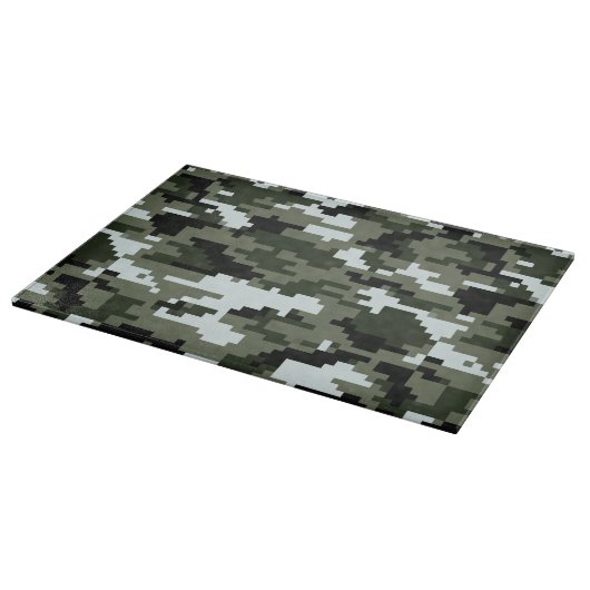 Planche À Découper Camouflage urbain numérique à 8 bits / Camo (Coin)