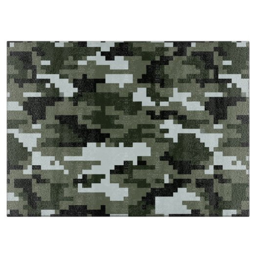 Planche À Découper Camouflage urbain numérique à 8 bits / Camo (Devant)