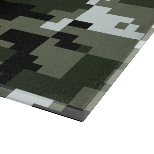 Planche À Découper Camouflage urbain numérique à 8 bits / Camo (Coin)